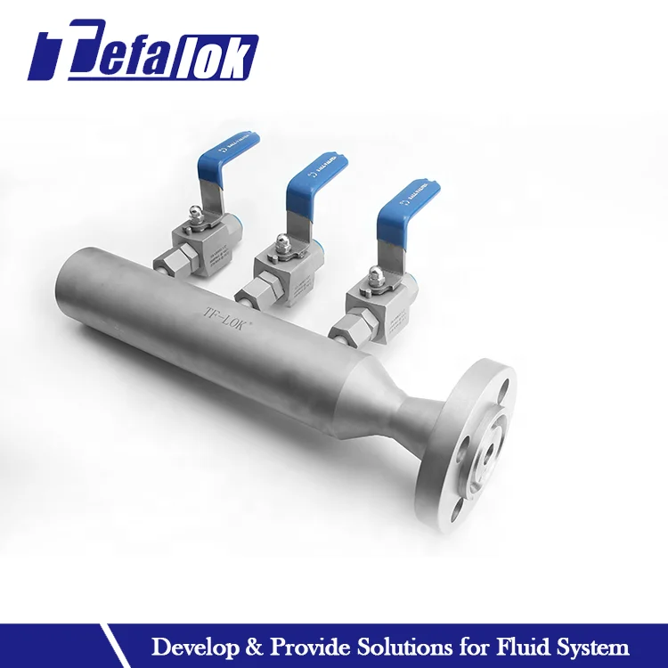 Instrument Distribution Manifolds SS 316 Air header Ball Valve Inlet Outlet Drain Oxygen Carbon Dioxide Ball Valves