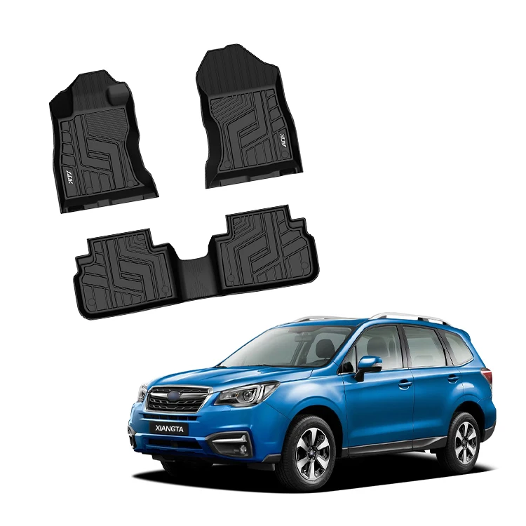 Tpe Car Mats  Front Rear Car Mats for SUBARU FORESTER 2015+ High Quality TPE Material Car Floor Mat