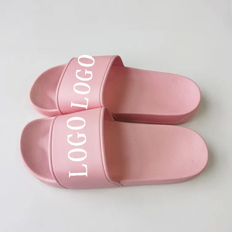 Customize LOGO Women pink Slippers Summer Indoor Flip Flop Men Soft Sandals outdoor sporty Custom Pattern waterproof slippers