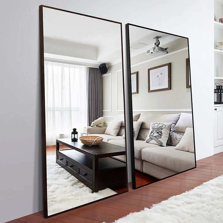 Wall mounted hanging full length frame mirror for decoration living room mirror