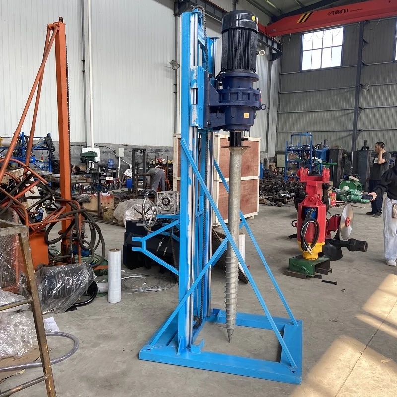 Electric 5.5kw  Post Hole Auger Sheet Solar Pile Driver, Electric Piling Machine