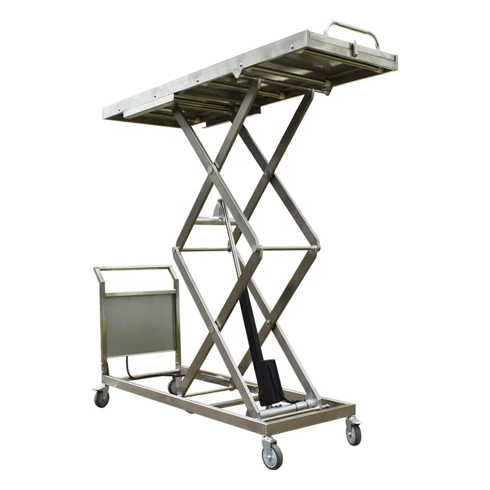 Factory Price Transport Corpse Morgue Trolley Autopsy Lift Mortuary Body Lifting Trolley