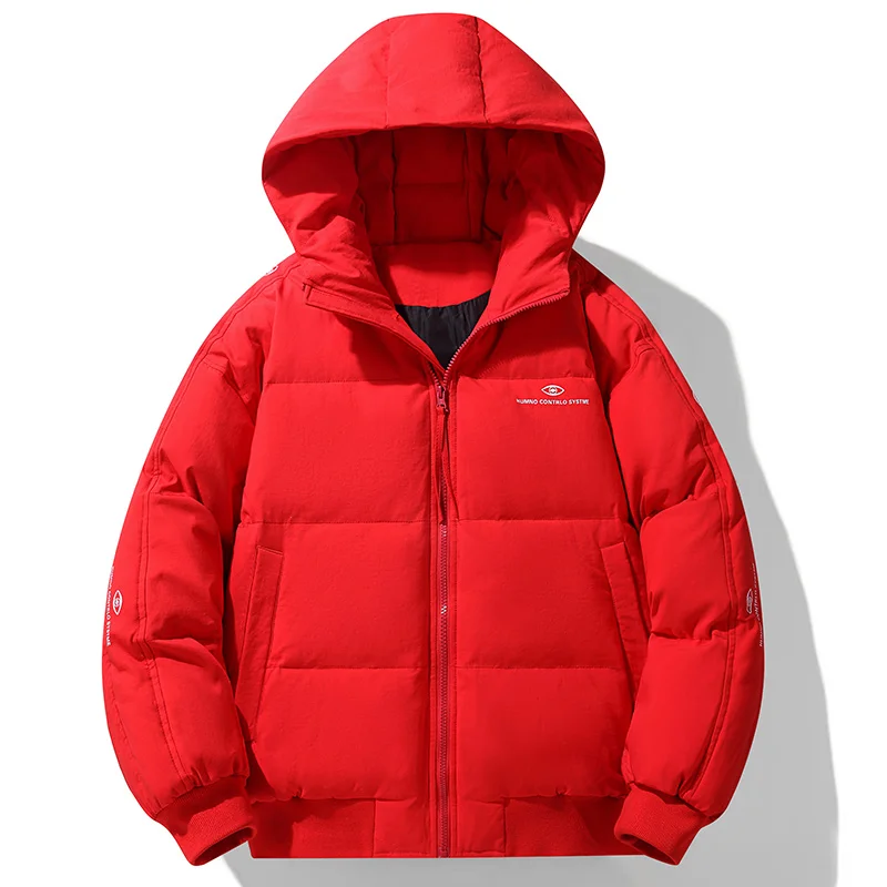 OEM winter mens puffer jackets thick warm zipper fly jackets street design jackets with pockets