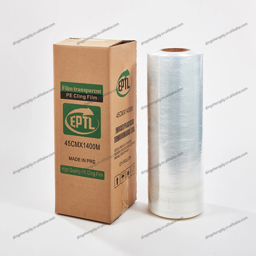 Manufacture Quality Custom LLDPE Stretch Film Pallet Packaging Transparent Stretch Packaging Film Suitcase Packaging Film