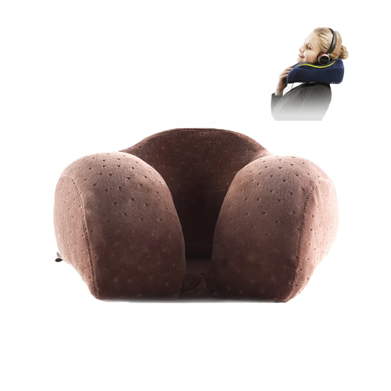 Дорожная U-образная подушка Bravo для поддержки шеи регулируемая самолета с маской глаз