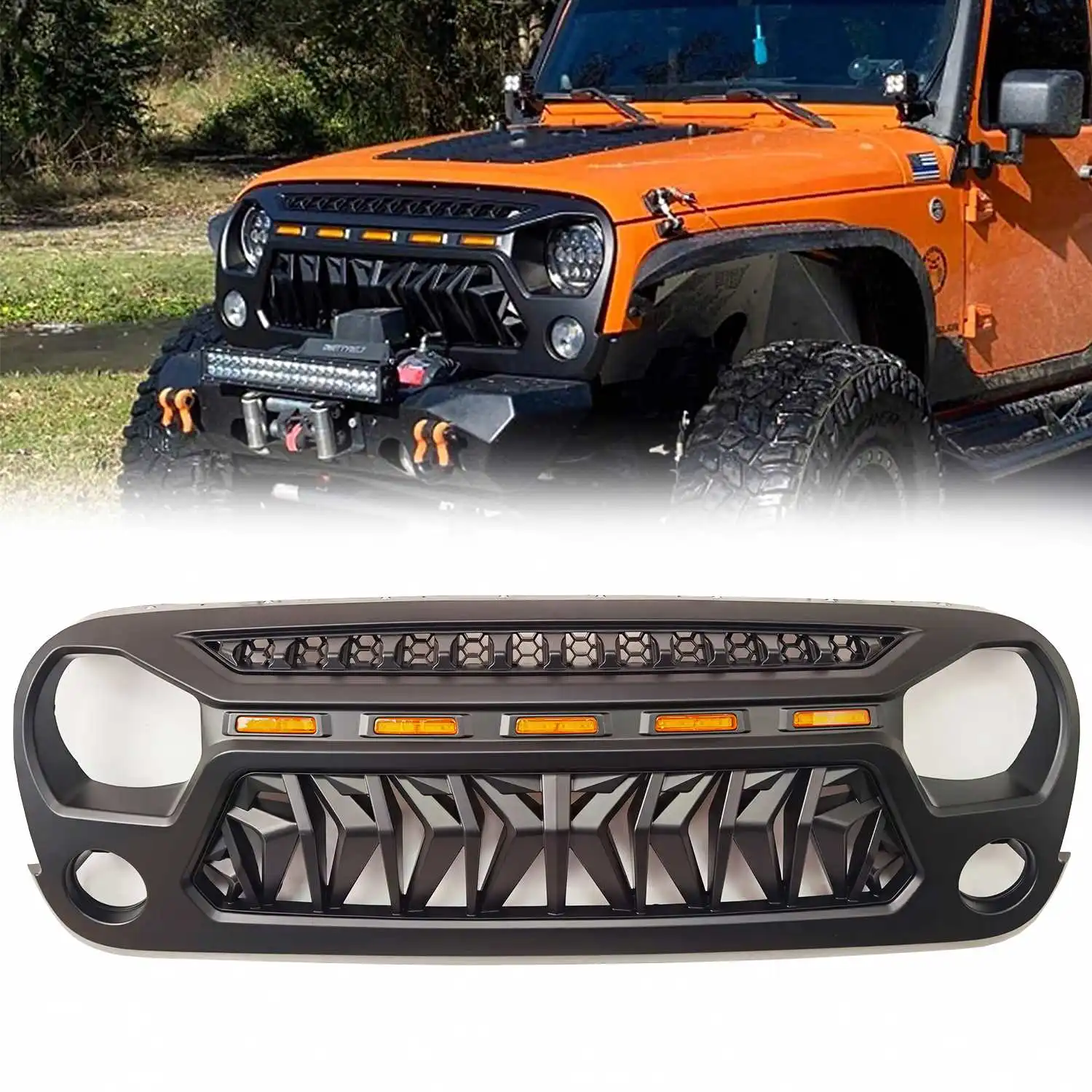 2013-2017 4x4 offroad accessories Front car Grille for JEEP WRANGLER JK