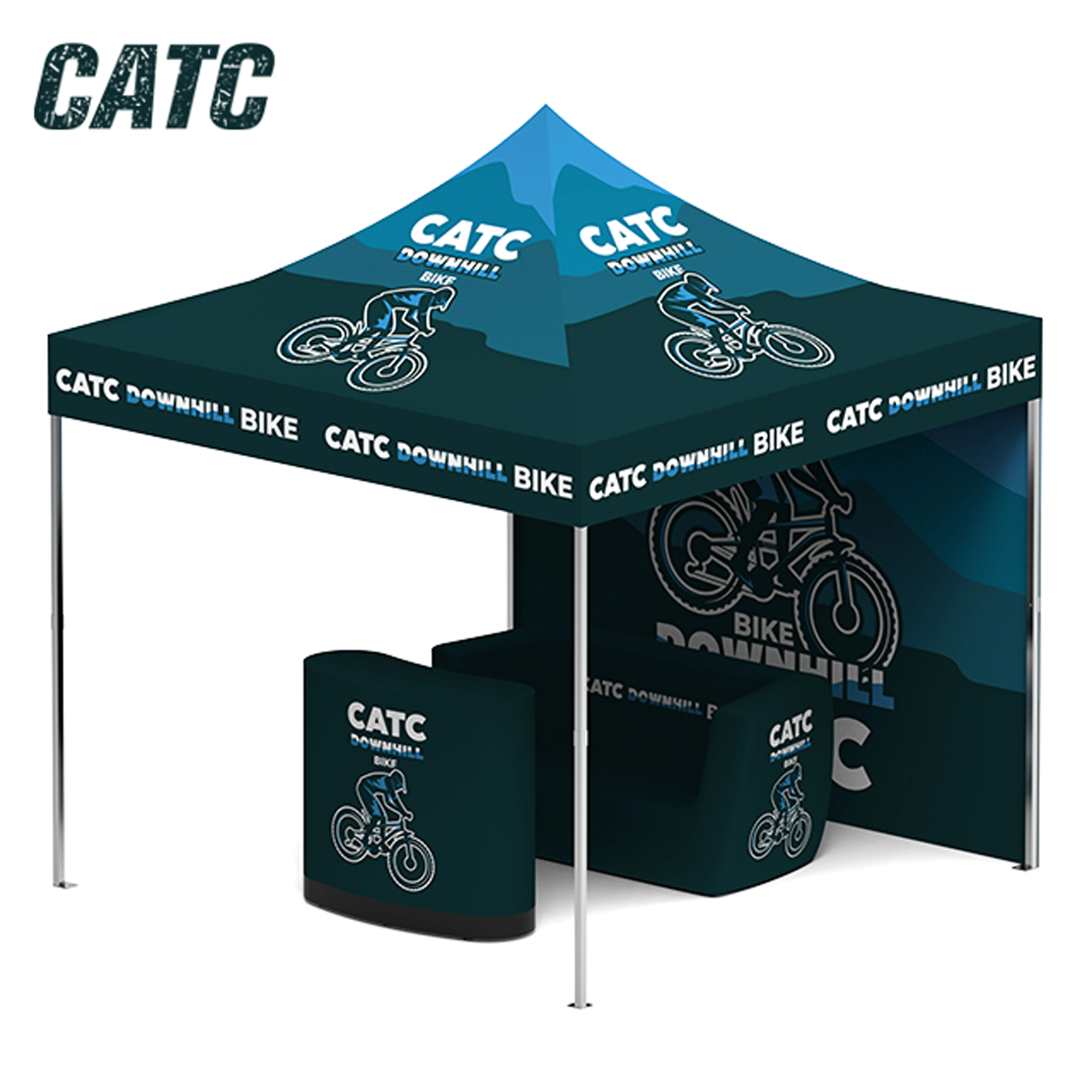 CATC Top-Rated Sellers Factory Direct Sales Aluminum Frame Advertising Booth Pop Up Tents for Racing Rest Place