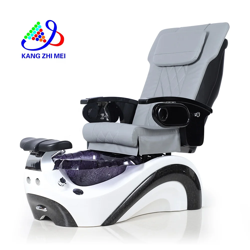 Kangmei Latest Black Golden Foot Spa Beauty Nail Salon Pipeless Manicure Massage Pedicure Chair