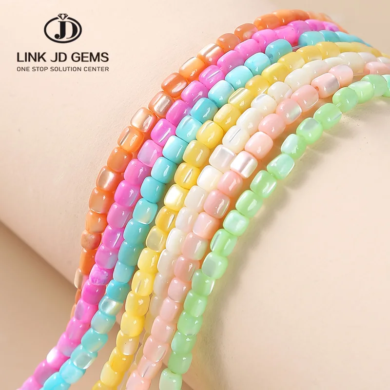 Wholesale Natural Shell Column High Color Light Shell Beads For Jewelry Making Bracelet Necklace Pierced Beads High Quality