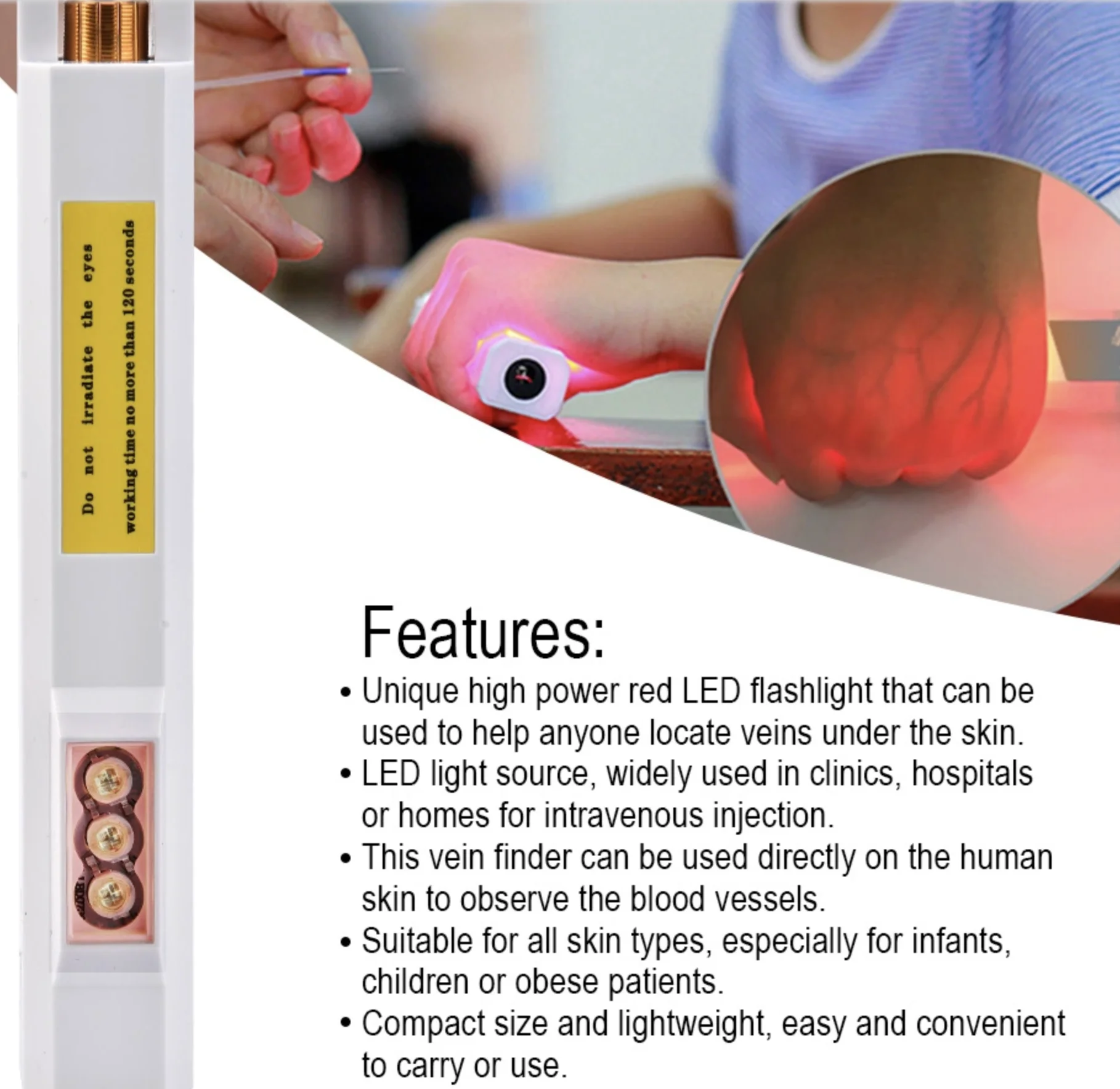 Scanner Medical Equipment Medical Blood Finder Handheld Vascular Finder Pushcart Type Vein Recognizing Device