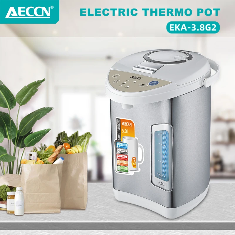 AECCN Customization LCD display 5 temperature settings Timer setting Child safety lock Electric Coffee Kettle hot water kettle