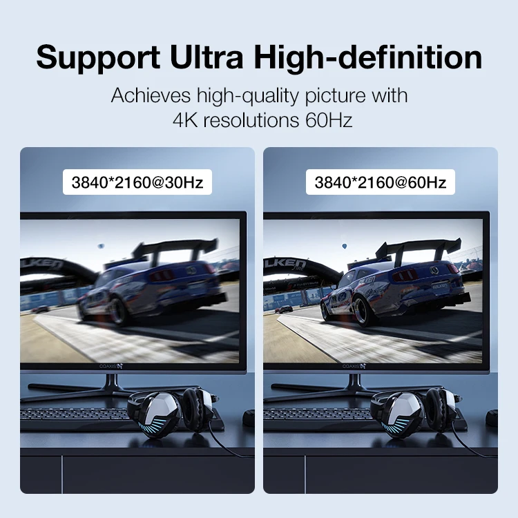 TESmart KVM Switch 2x2 Support USB 3.0 4K 60HZ USB-C Dual Monitor KVM Switches