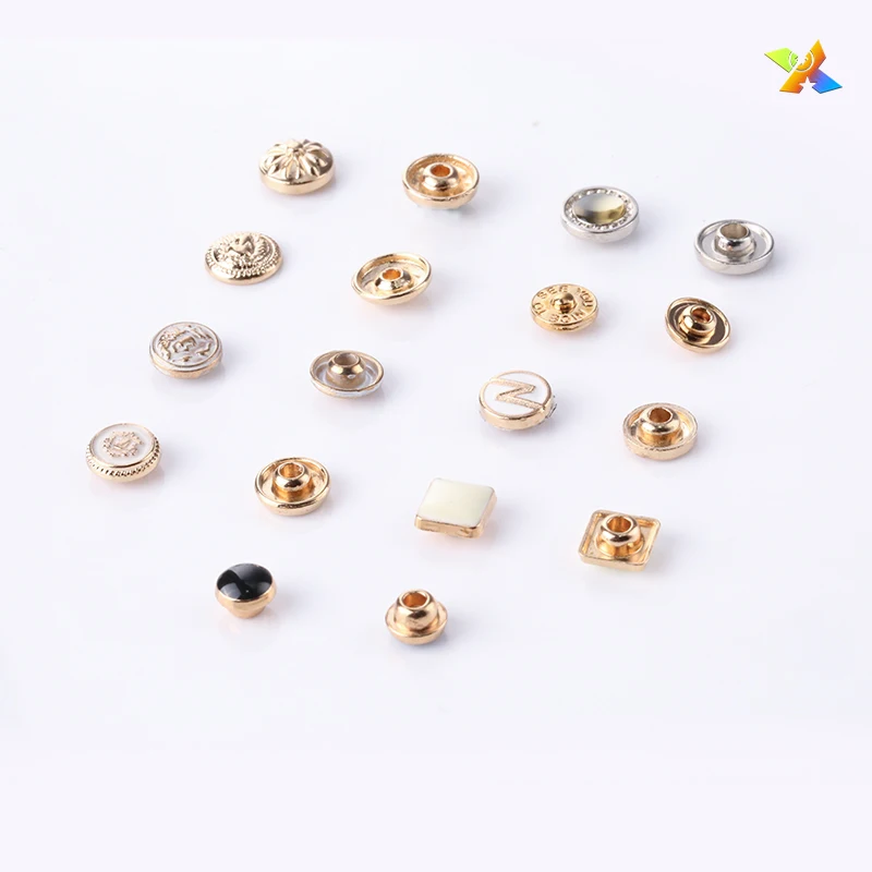 10mm custom accessories pearl covered decorative metal jeans screw rivets for belt