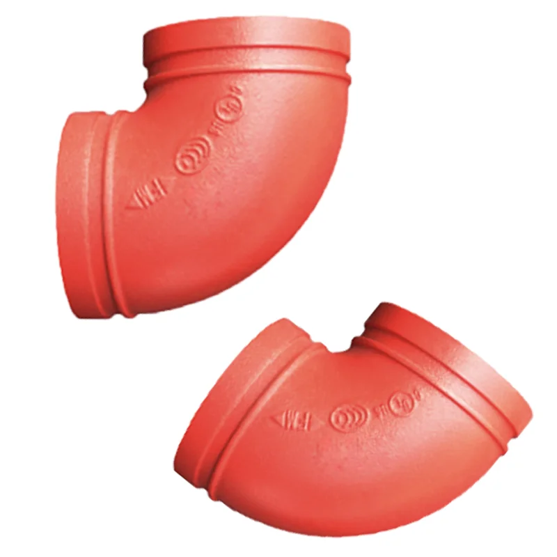 Fire fighting ductile iron pipe fitting 90 Degree Grooved Elbow