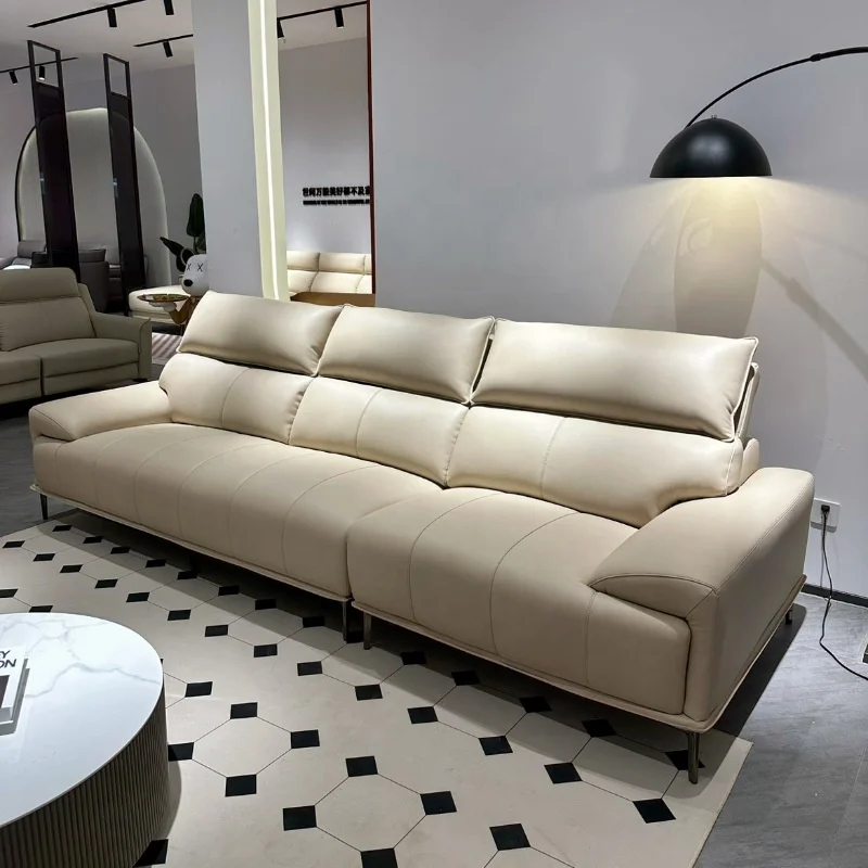 Home Decor Full Grain Genuine Vegan Leather Sofa