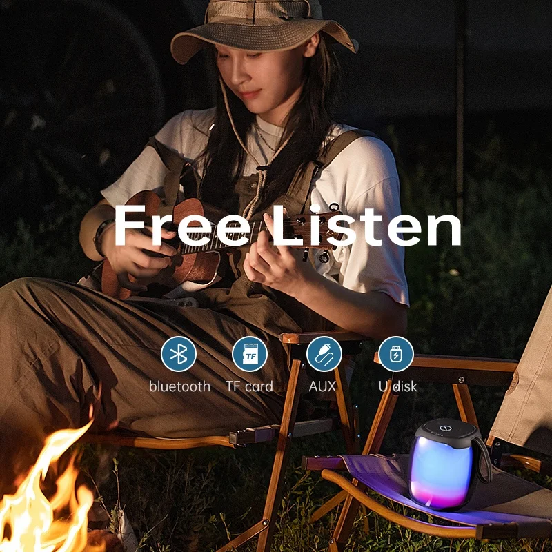 Valmaker waterproof portable mini outdoor light camping wireless speakers