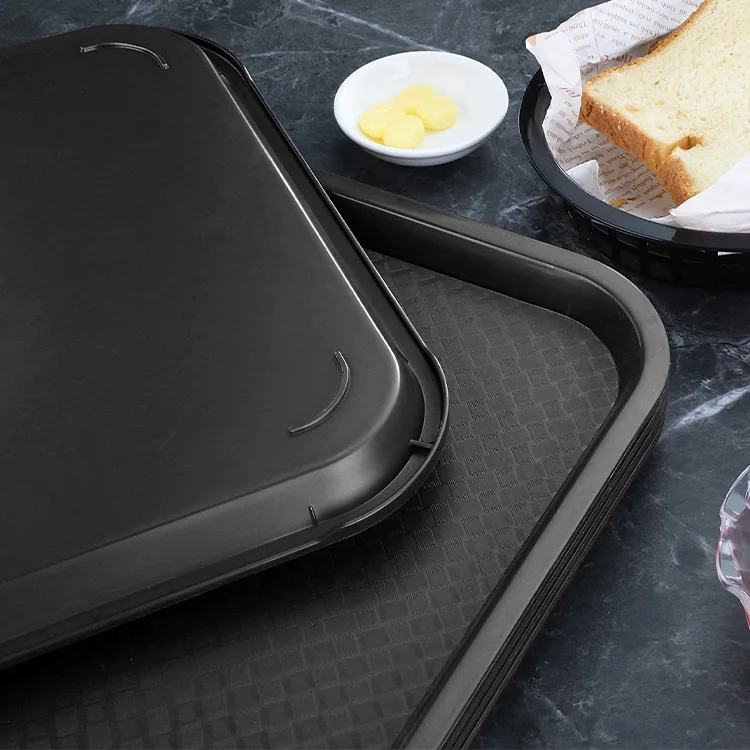 Catering Hotel banquet Large Decorative Service Tray Wheat Straw Plate Food Fruit Dessert Plastic Serving Trays