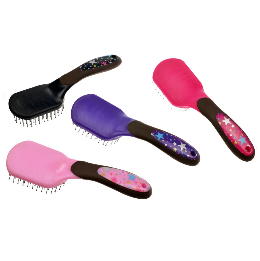 Soft grip needle comb brush hair massage brush scrub cleaning brush