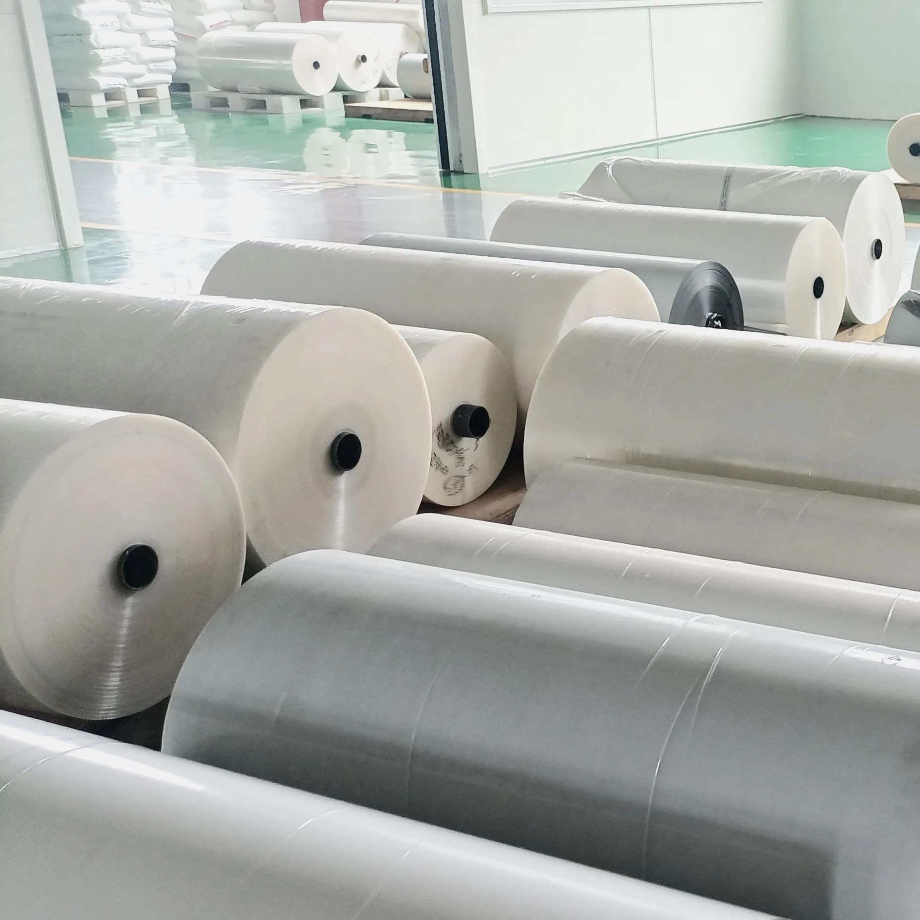 Green and white 500 mm 750 mm LDPE  Plastic Hay Bale Wrap Silage wrap Film For grass Agriculture