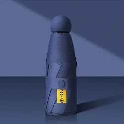 Custom Newest Selling Mini Portable Solid Color Small Colorful Anti-uv Chinese Manual Folding 5 Fold Umbrella