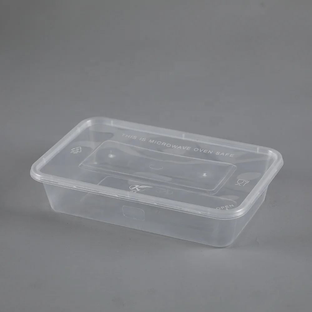 Прозрачный пластиковый контейнер для хранения, одноразовый Ланч-бокс bento, высококачественные прямоугольные контейнеры для микроволновой печи