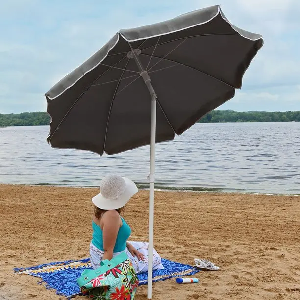Best Selling On Amazon High Quality Beach Umbrella Windproof Free Design Beach Umbrellas Parasol For Sale