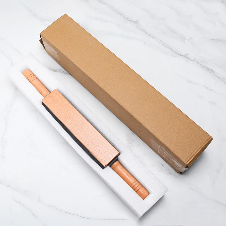 Marble rolling pin Solid wood handle household rolling dumpling skin rolling noodles steamed bun pastry cake pressing tool