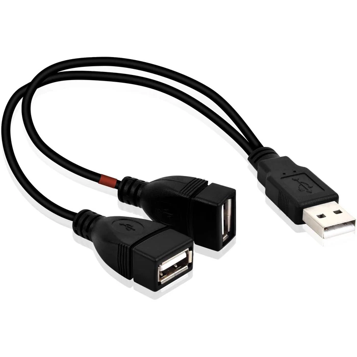 Hub Extension Adapter Cable USB 2.0 A Male to 2 Dual USB Female Jack usb Y Splitter