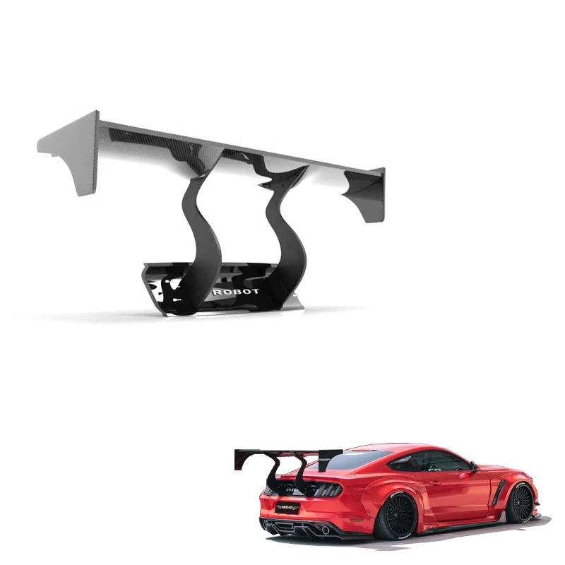 Automotive Airfoil Mustang Modified Robot GT Rear Trunk Wind Spoiler Carbon Fiber Tail Wing For Ford Mustang Rear Spoiler Wind