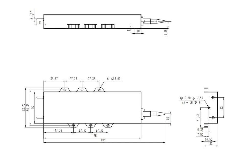 445nm 60W Uncooled Multimode Laser Diode Module