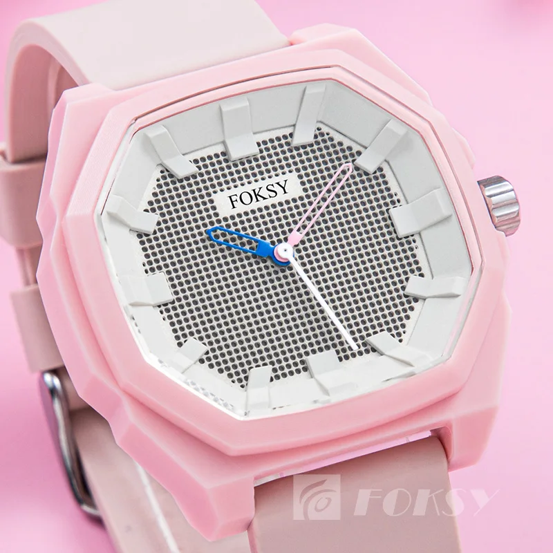 China Factory Wholesale FOKSY OEM ODM Plastic Custom Logo Brand Men Style Luxury Wrist Quartz Watches Wristwatch for Men