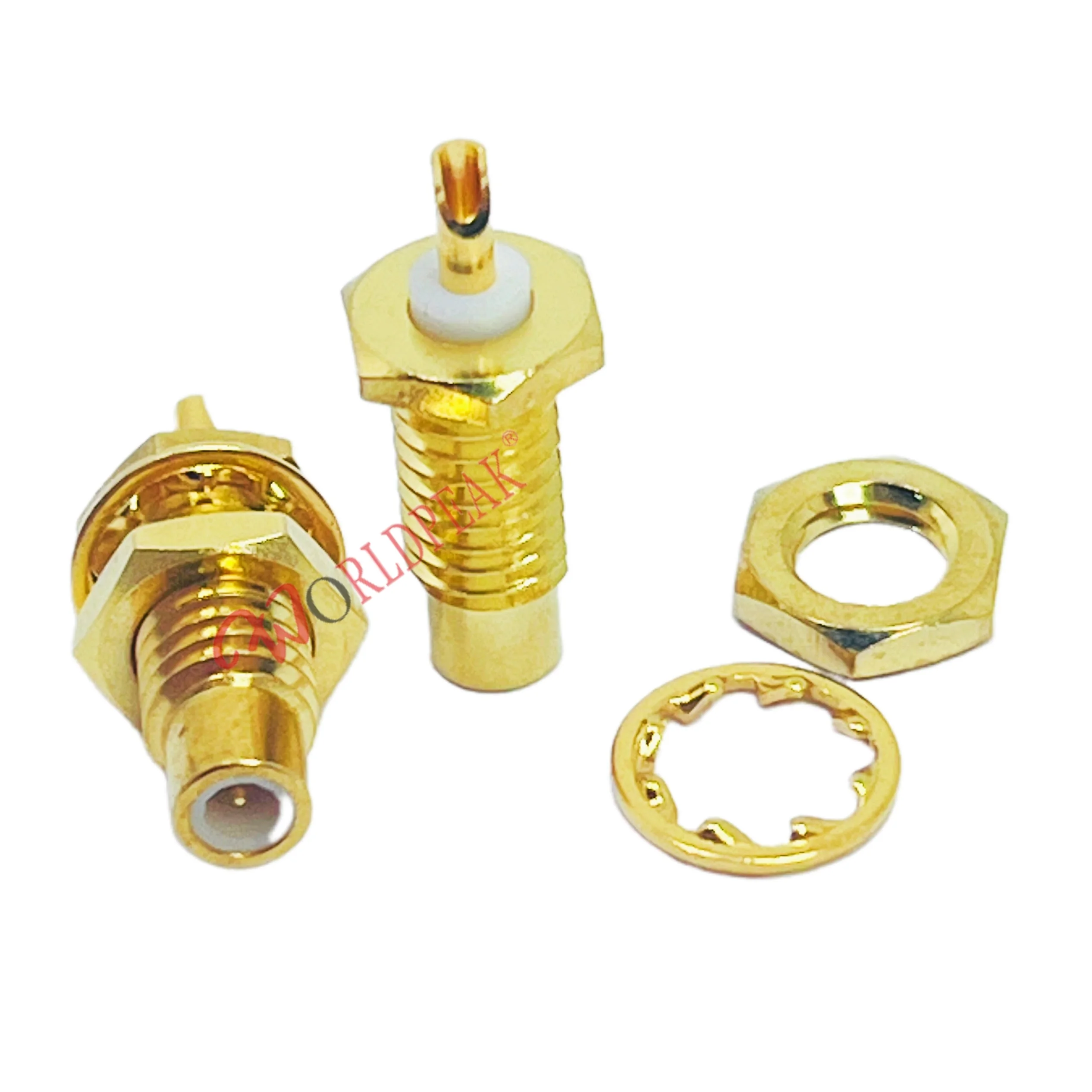 SMC Straight Female Jack Bulkhead Solder pot contact RF Connector 50 Ohm panel receptacle connector
