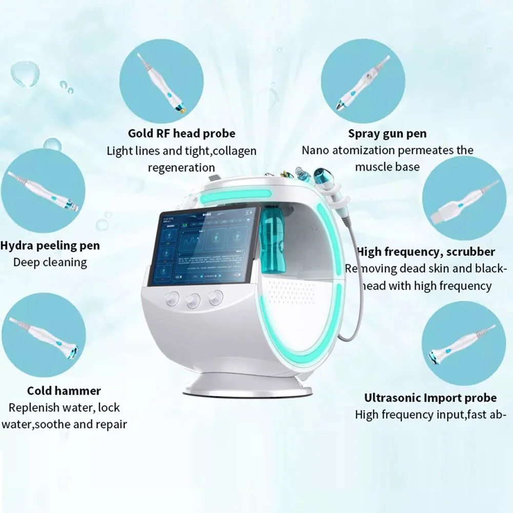 Factory Price Oxygen Jet hydra skin Facial Massager hydrofacials smart ice blue Hydrafaci beauty machine