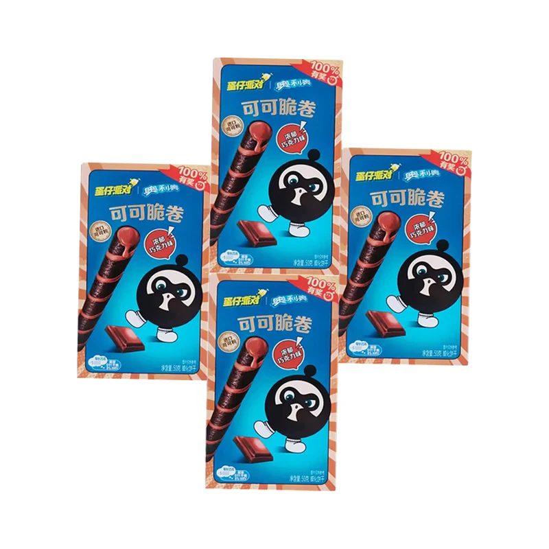 China Oreo Chocolate Wafer Sandwich Roll Exotic Snacks 55g Various Flavors Of Cookies