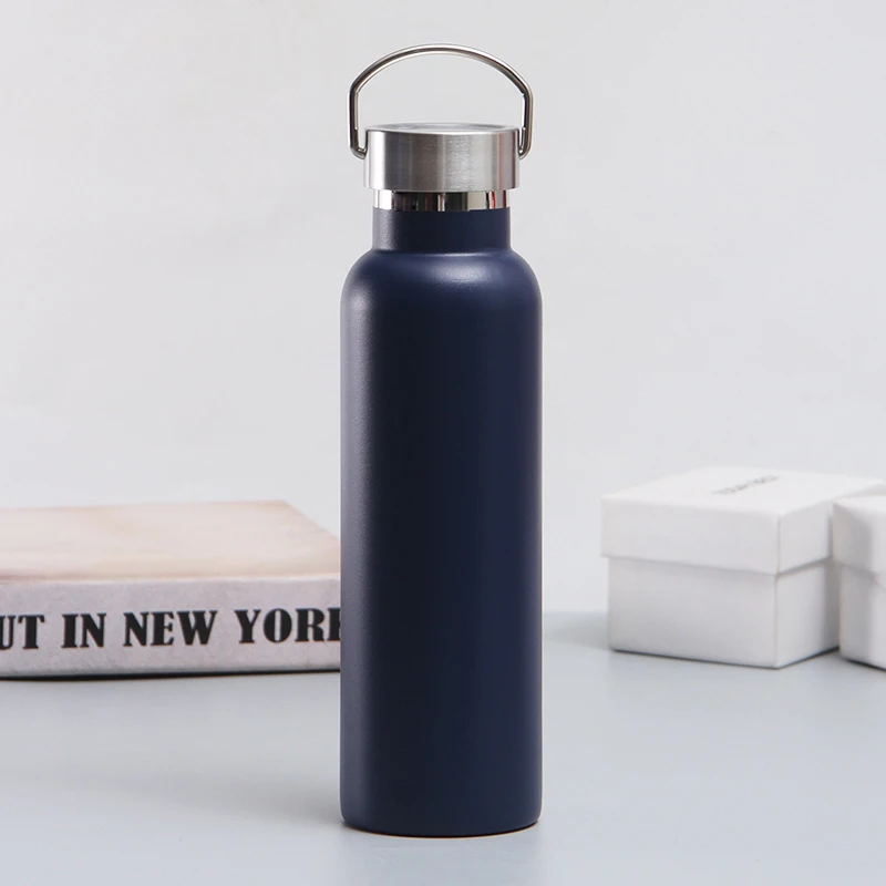 Sport Water Bottles With Seal Bamboo Lid 500ml 750ml Wide Mouth Stainless Steel Double Walled Vacuum Flask Insulated waterbottle