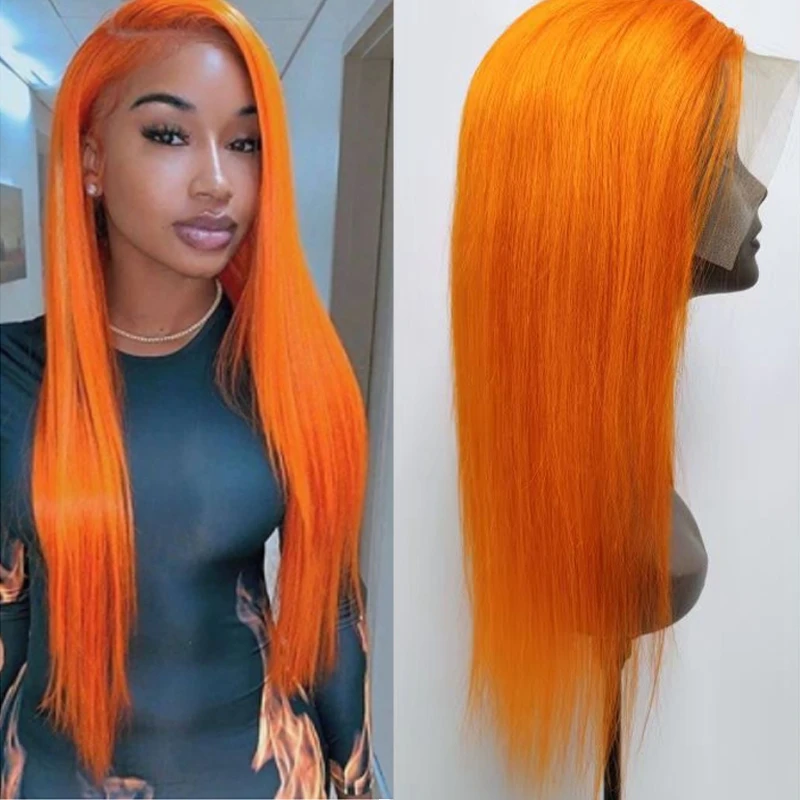 613 Lace Front Wig Brazilian Ombre Natural Pink Human Hair,Highlights,Gray,,Blue,,Green,,Purple,,Orange,Red Color Human Hair Wig