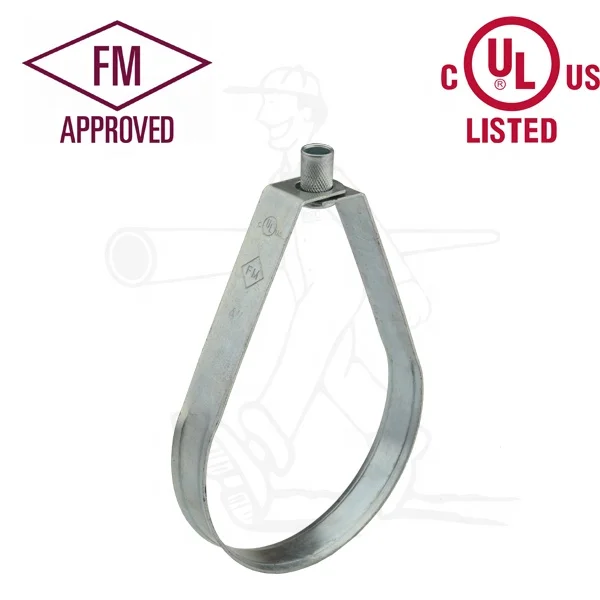 UL&FM Approved Adjustable Swivel Ring Pipe Hanger , Pre - Galvanized