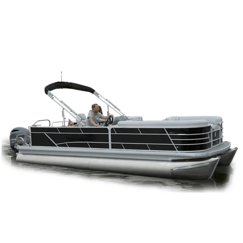 Factory Wholesale Aluminium Boat 5.8m 19ft Aluminum Pontoon Fishing Boat Family Lake Entertainment