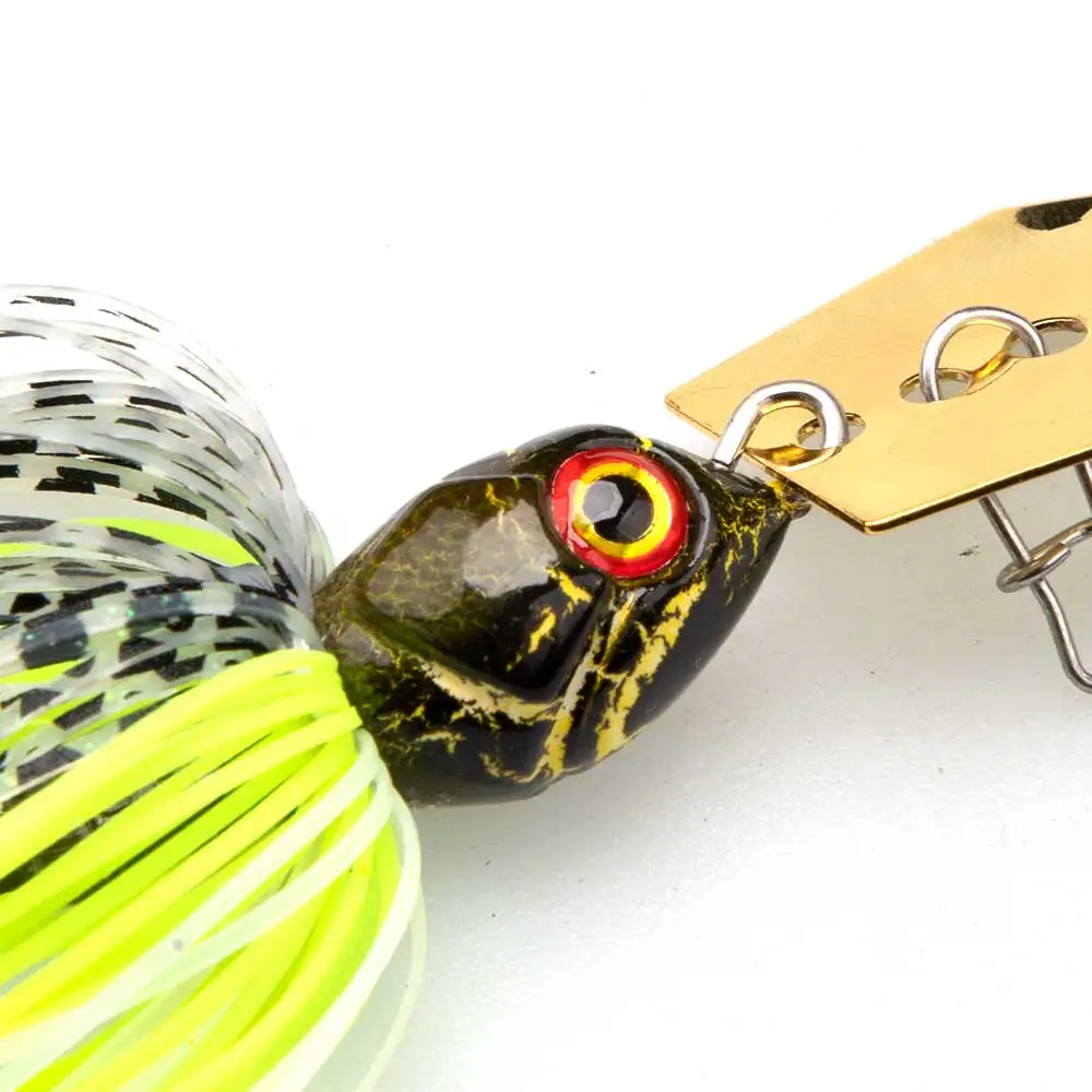 SUPERIORFISHING Buzzbait Chatterbait Silicone Skirt Indiana Blade Jig Fishing Lure Jig Rubber Jig Head Hook Fishing Lures