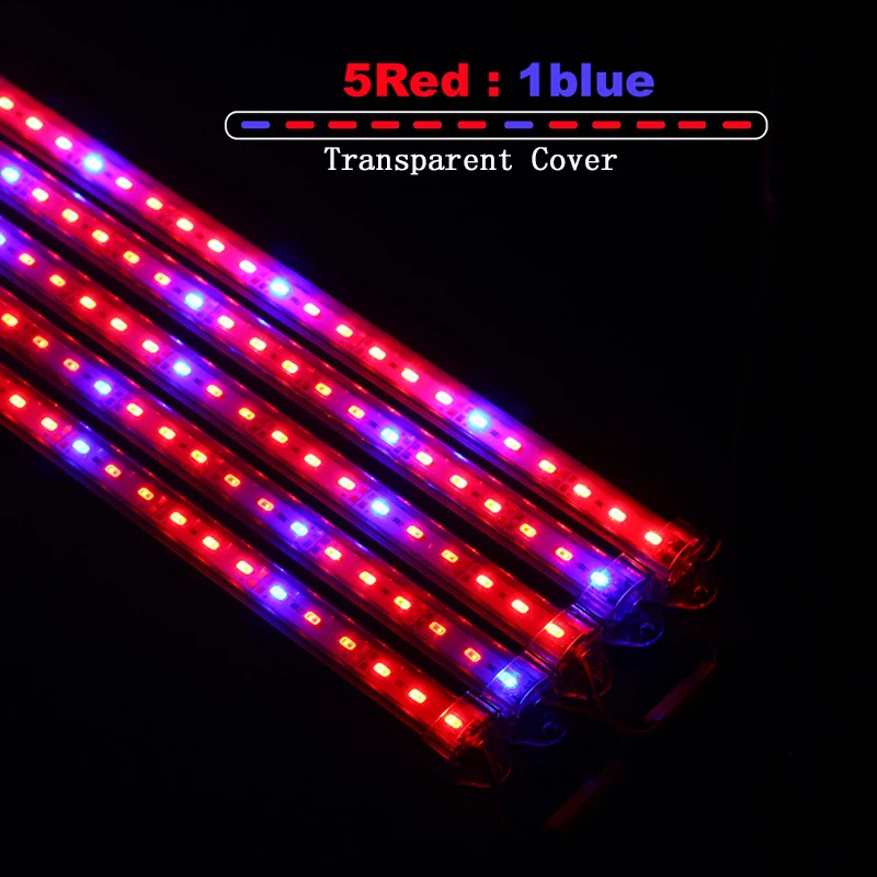 Светодиодная лампа для выращивания растений SMD 5730 постоянный ток 12 В 72 светодиода/м барные лампы аквариумов теплиц 7 Вт/50 см красный синий свет растущий