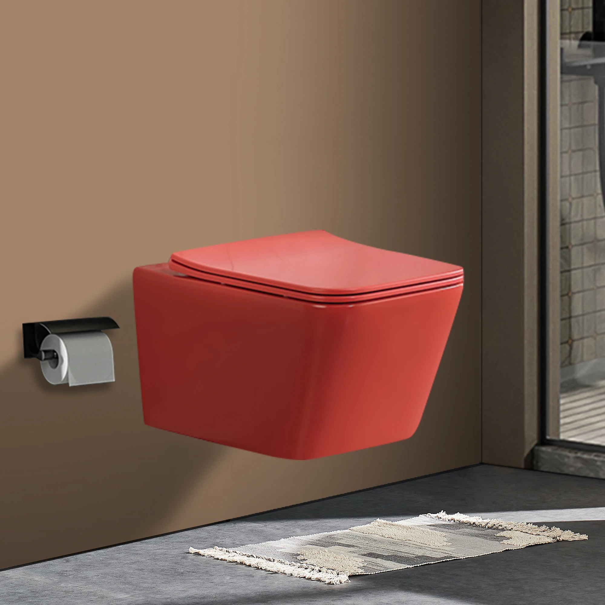 Matt Color Sanitary ware bathroom ceramic WC wall hung toilet