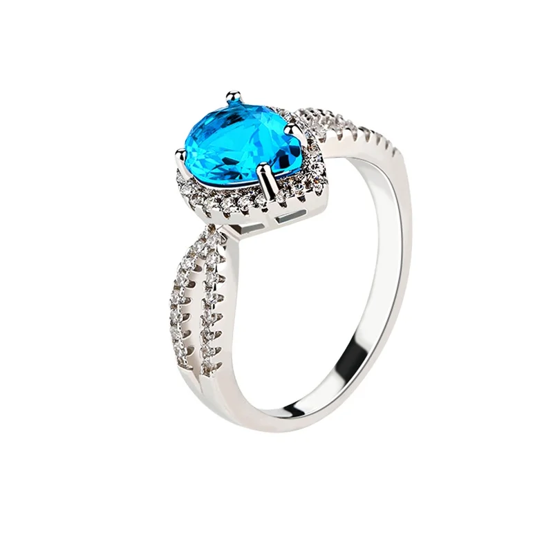 Wholesale Aibaba Diamond Ring Jewelry,dubai Diamond Rings,diamond Engagement Rings Silver CLASSIC Mascot Zircon 925 Customized