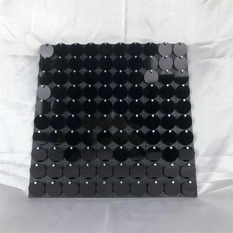 Board Disc Sequin Decorative Panel Iridescent Decoration Stand Decor 3d Mirror Effect Sparkle Multic Backdrop Black Shimmer Wall