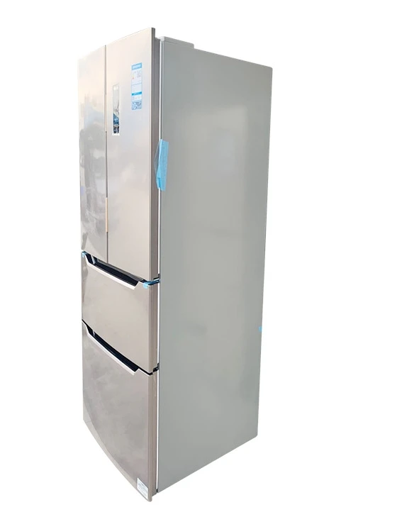 2024 Large Capacity 325L 4-Door Silver French Refrigerator with Fresh Fast Freeze Area Smart Home Use 220V/110V New Household