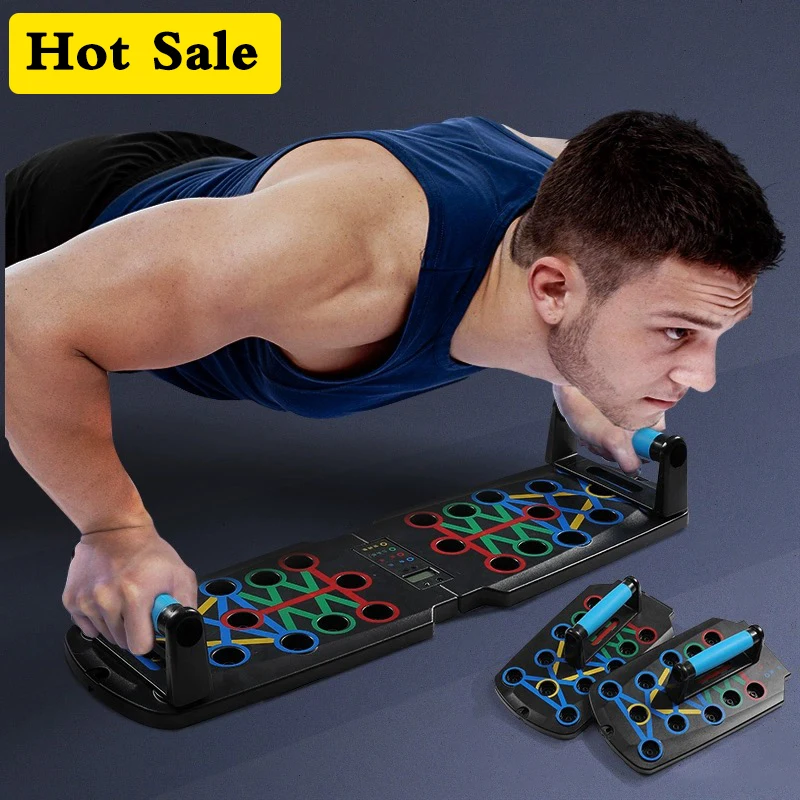 Multifunctional Fitness Strength Training Detachable Foldable Push up board with Counter
