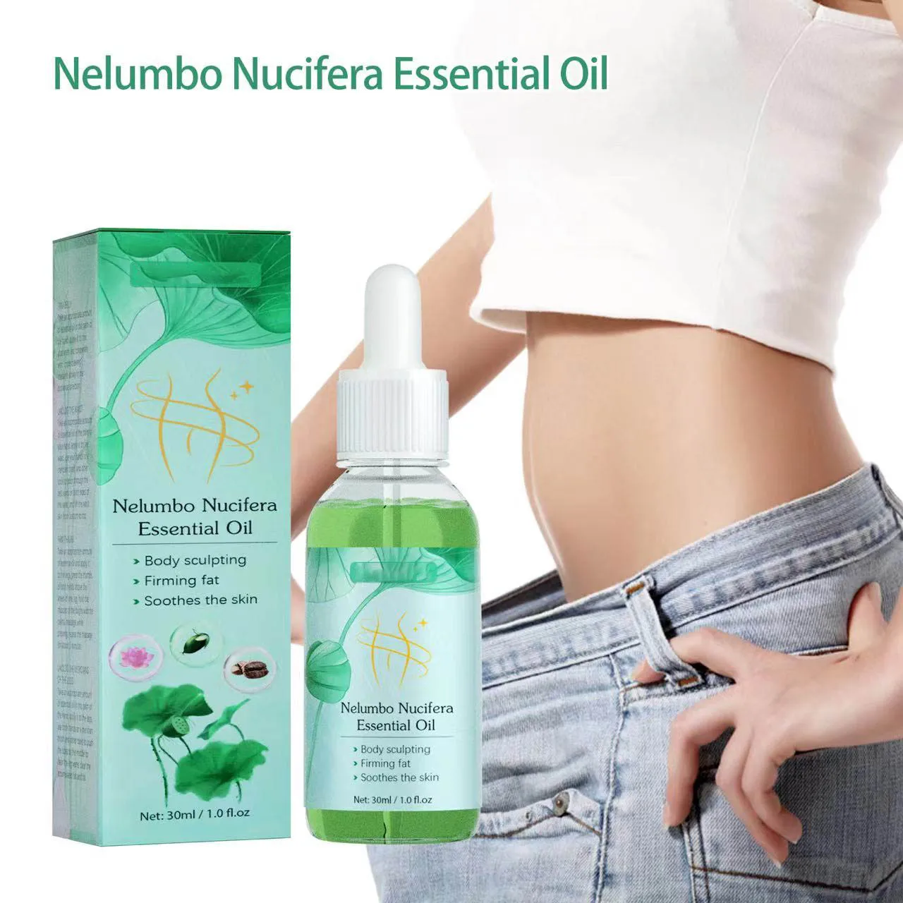 Wholesale nelumbo nucifera Fat Burning Slimming Oil Weight Loss Shape Up Slimming Oil