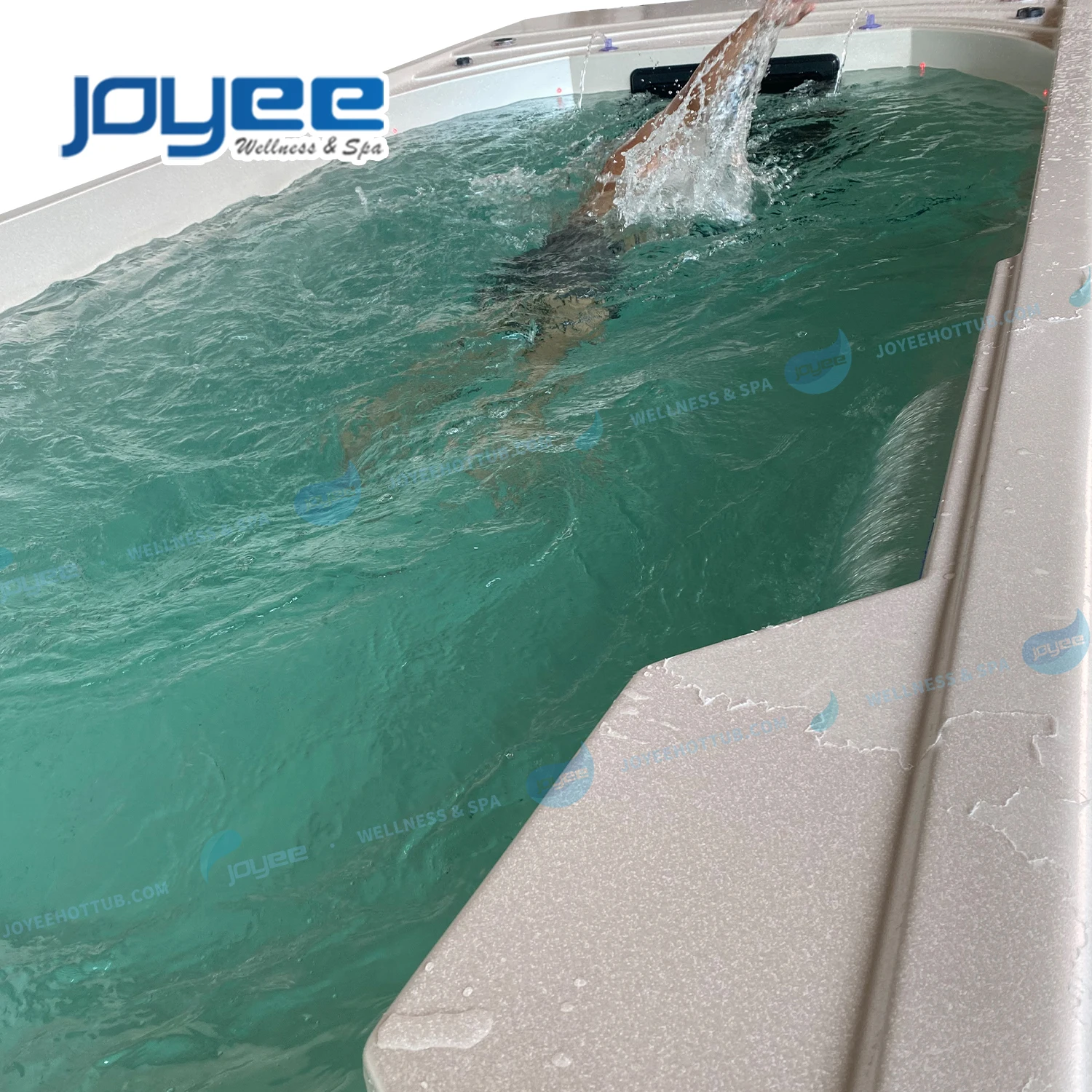 JOYEE fiberglass acrylic aboveground family Rectangular Wholesale Cheap Price hottub outdoor spa endless pool swim spa for sale