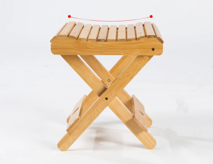 Multifunctional Small Modern Bamboo Portable Kids Seat Garden Folding Outdoor Camping Fishing Step Stool