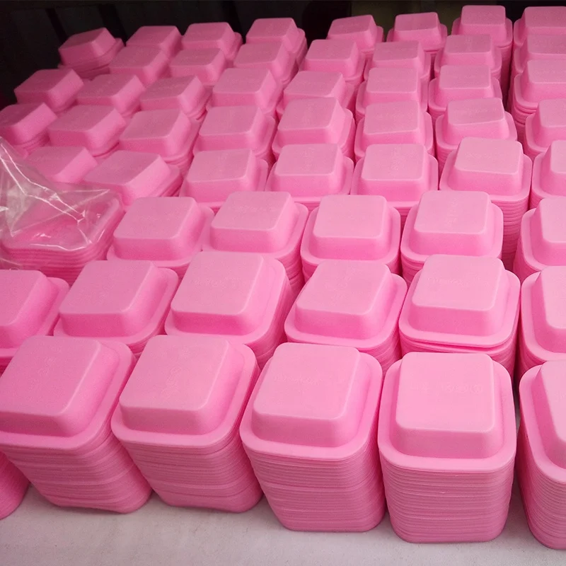 
Wholesale square silicone 100% handmade soap mold with custom logo 