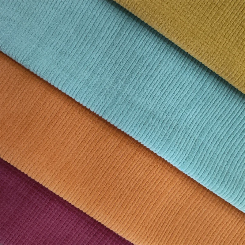 Wholesale Price Knitted Embossed velvet Sofa Fabric for Home Textile Furniture Decorations